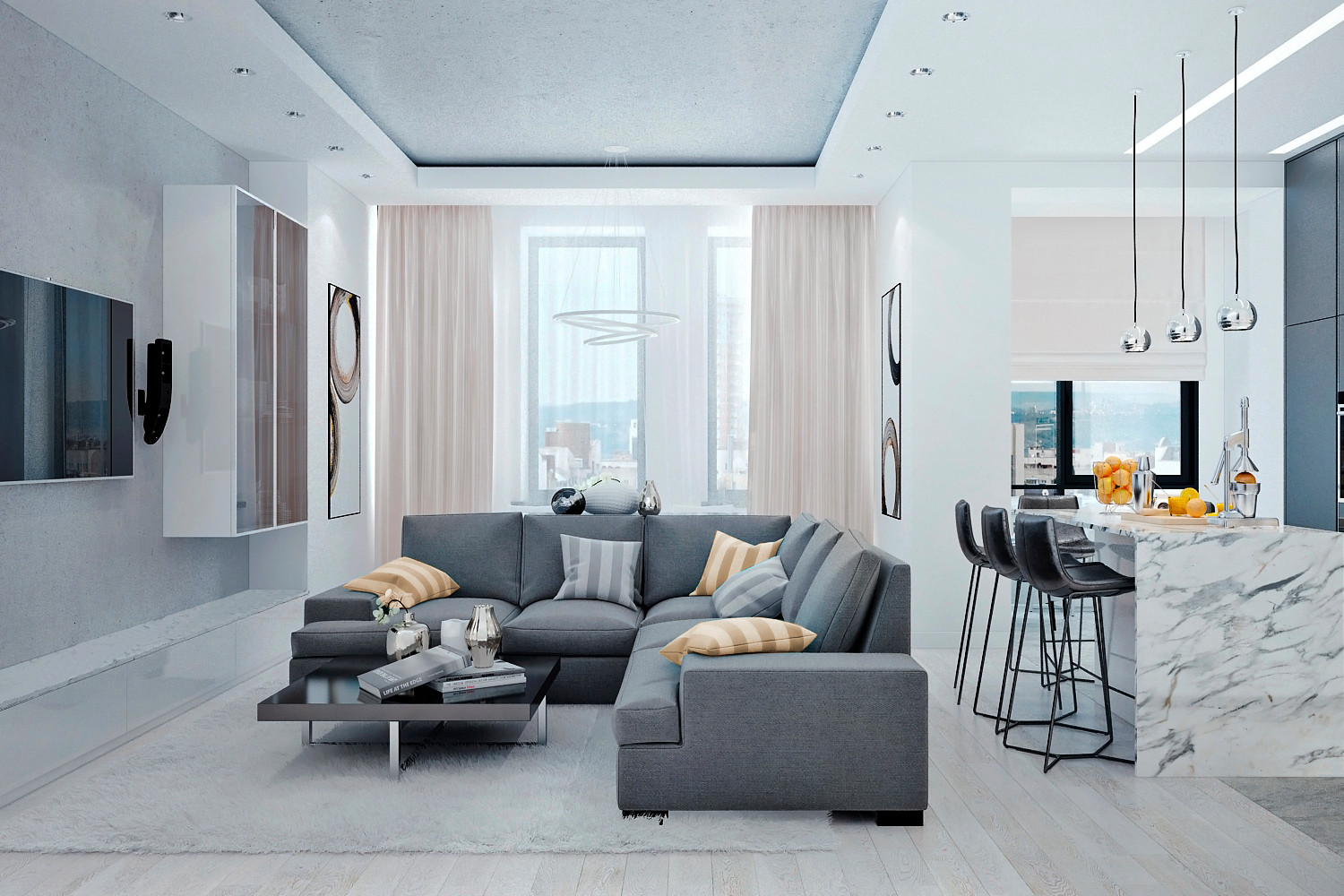 Квартира. Москва. 115 кв.м. ЖК Квартал 38А. Современный стиль.