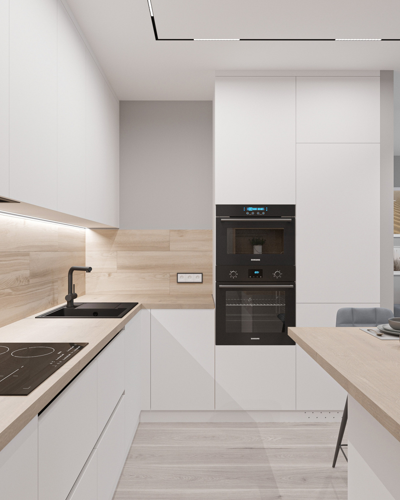 Частичный проект 2-к квартиры