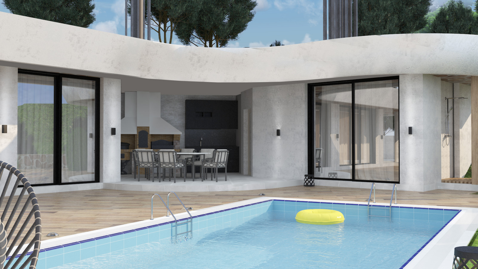 Вилла в Дюрсо. Беседка. Баня.