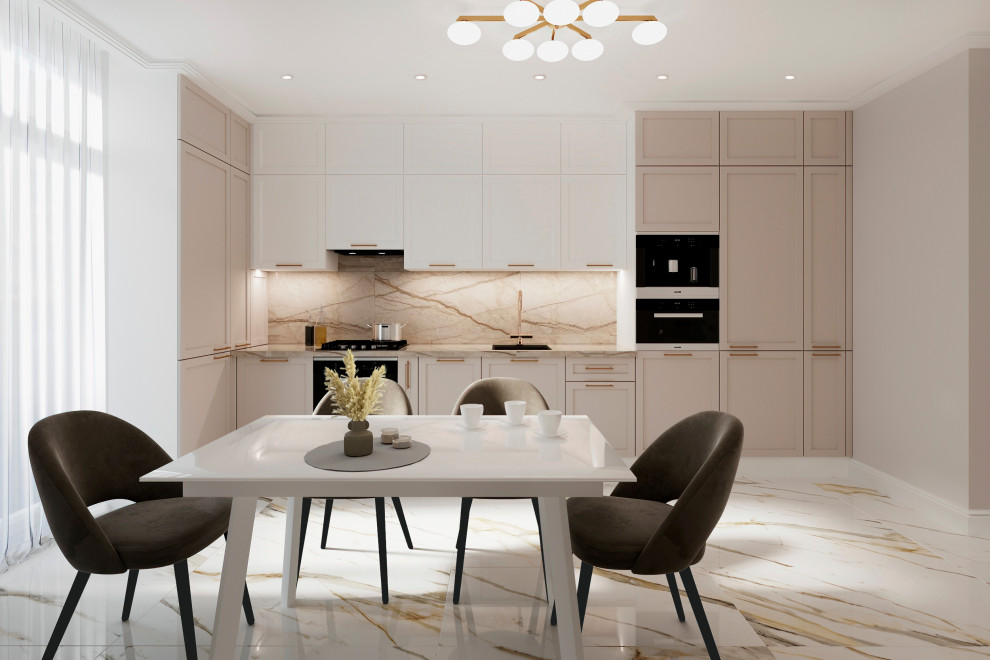 Обложка проекта: Светлая кухня на стадии реализации