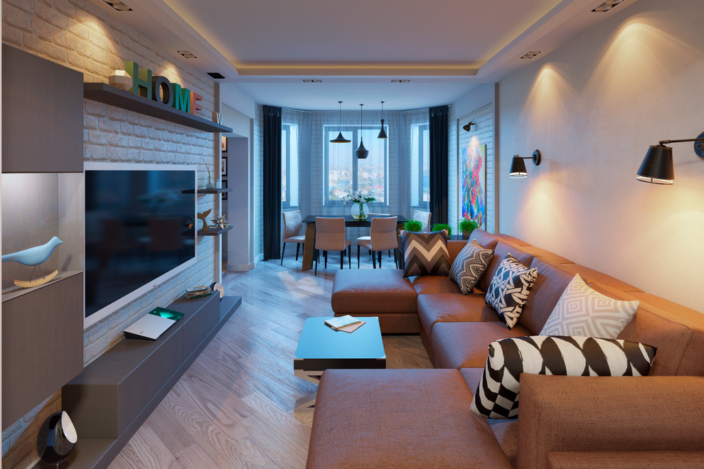 Строгий интерьер в холодных оттенках