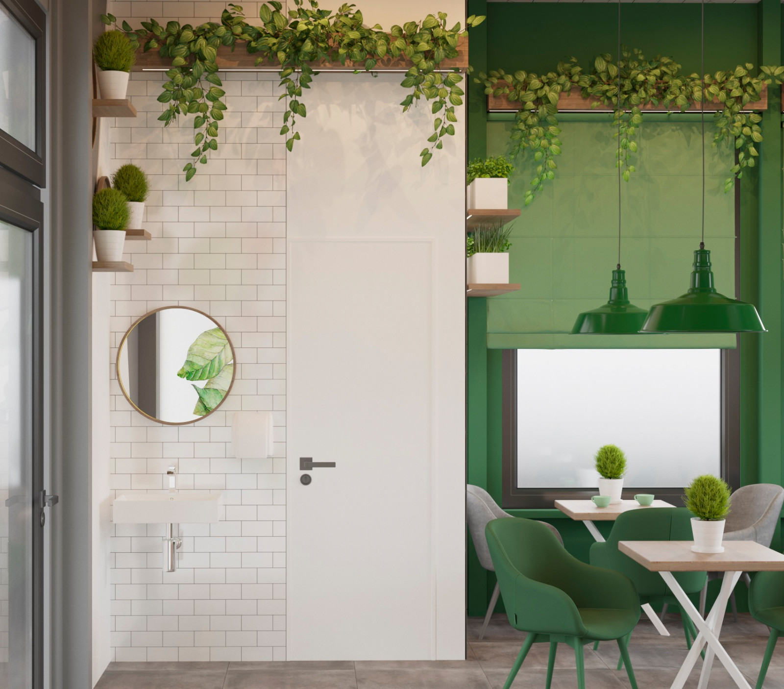 "Green Green". Сеть кофеен город Красноярск, 2020год.