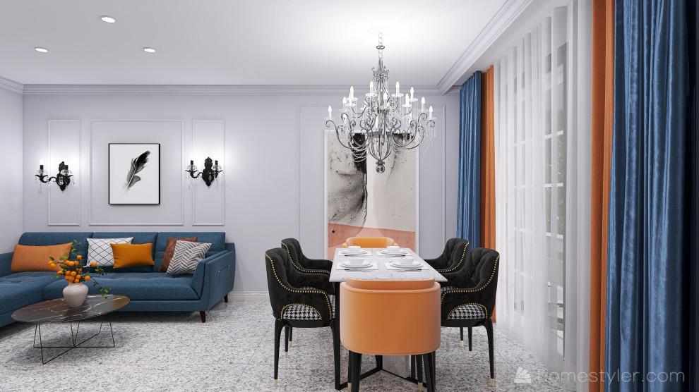 Трехкомнатная квартира для семьи с двумя детьми 90 кв.м.