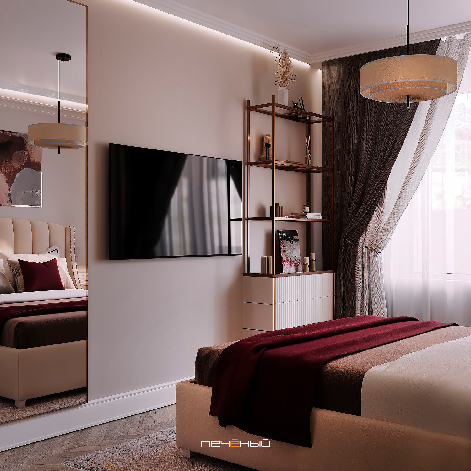 2025 Дизайн 5-комн квартиры 179 м², неоклассика, г. Москва, метро Маяковская
