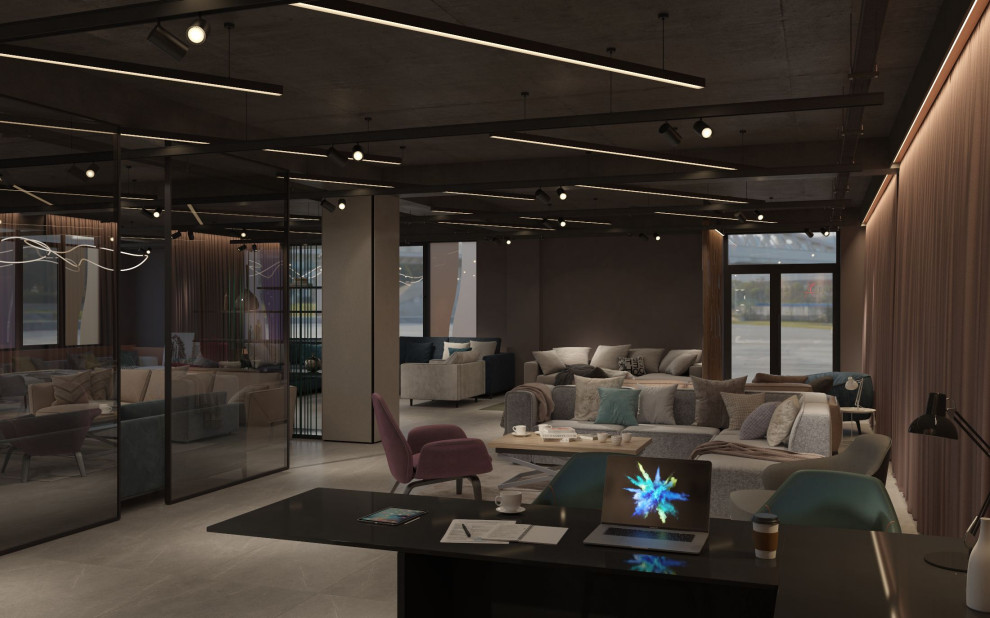 Интерьер мебельного магазина.