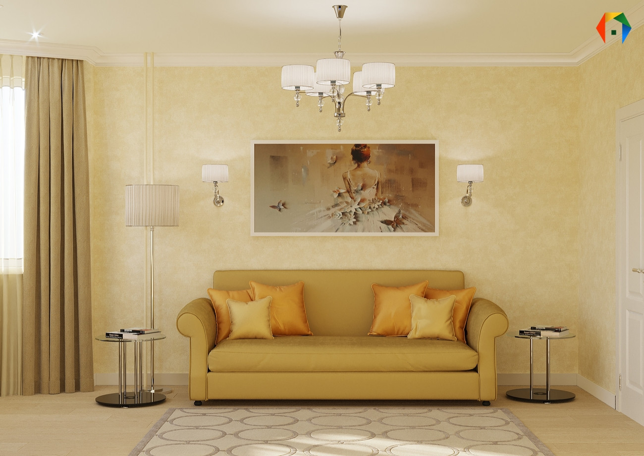 Дизайн трешки в песочных тонах