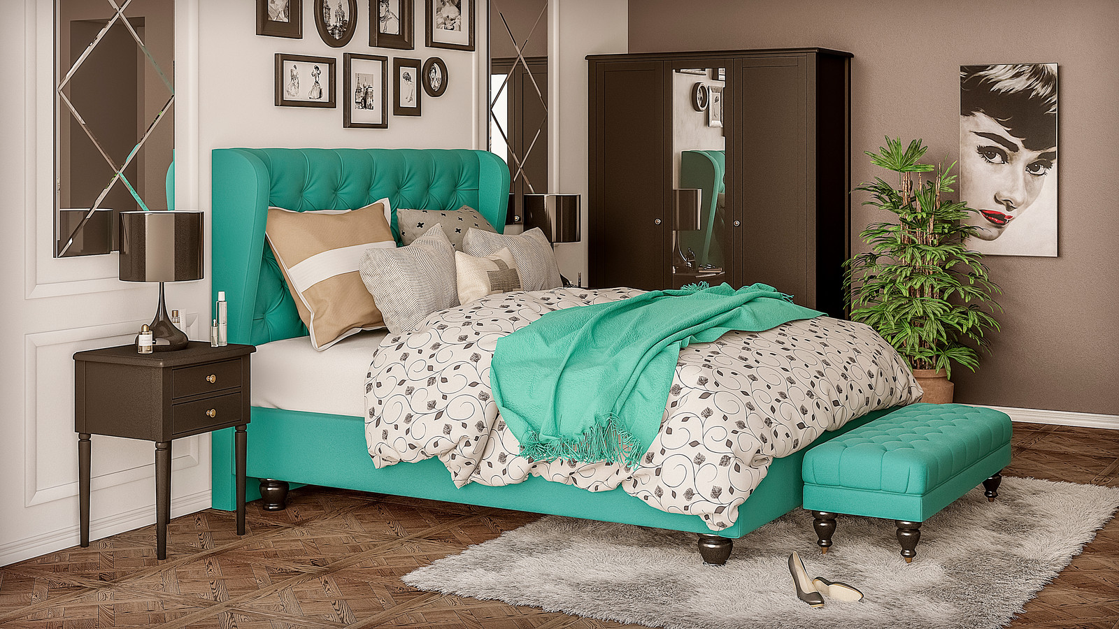 Визуализация спальня Music ОГОГО Обстановочка