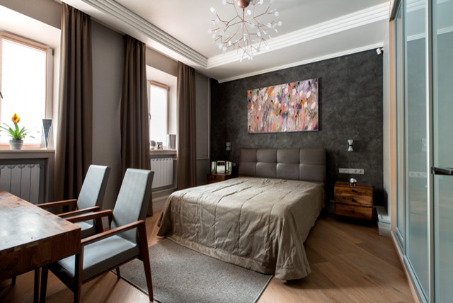 Серая зеркальная квартира