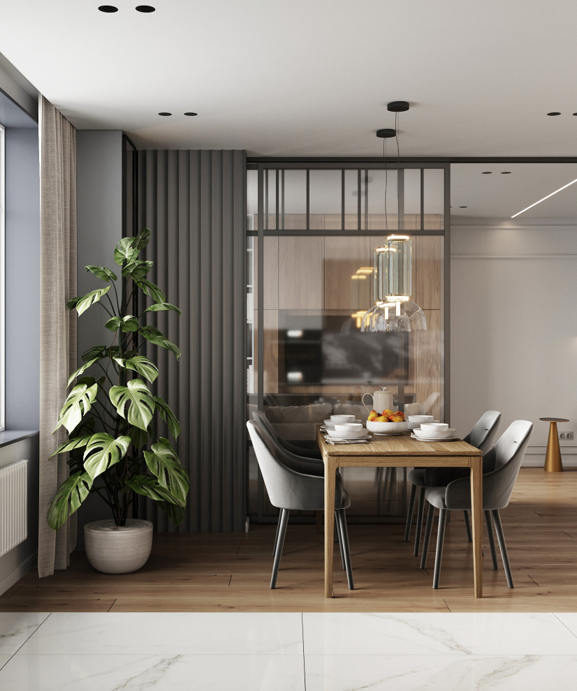 Светлая квартира с древесными мотивами