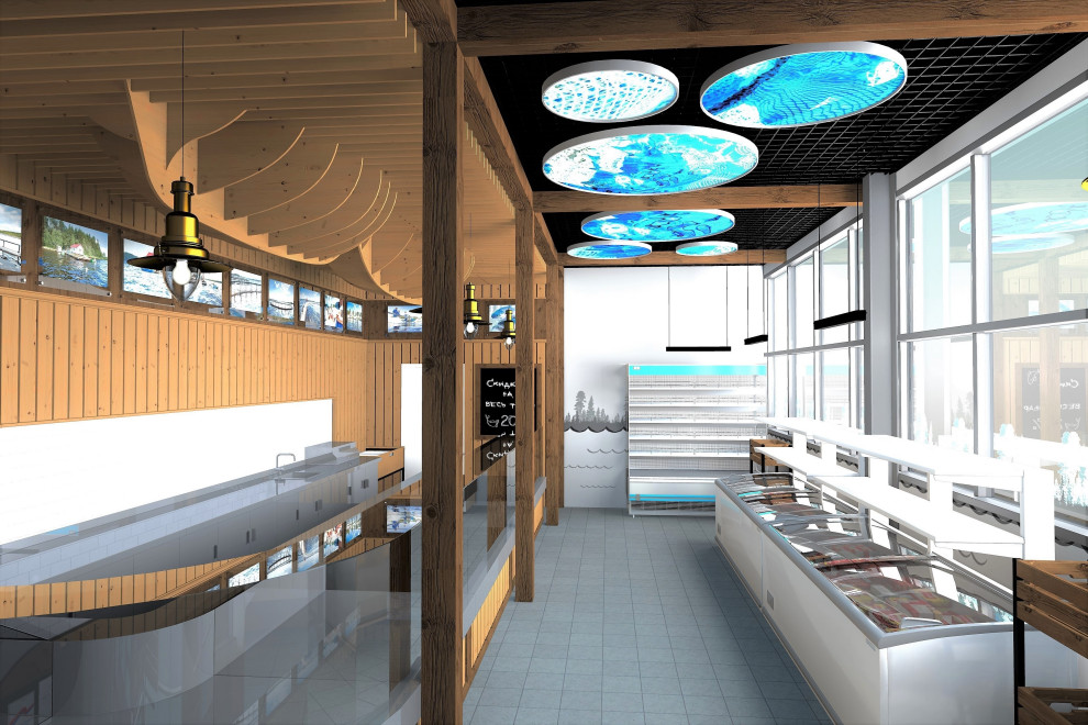 Обложка проекта: Визуализация магазина форелевого хозяйства на севере Карелии