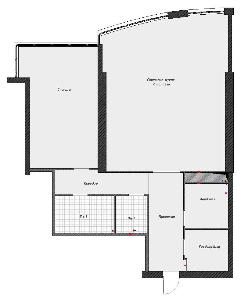 Houzz Украина: Интерьер с голубым гипсом и кораллами на стенах