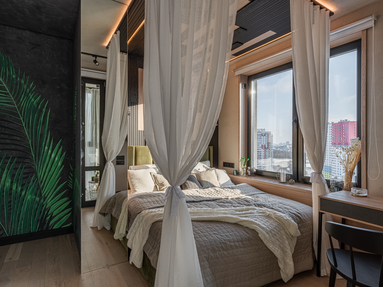 Спальня с видом на Бали