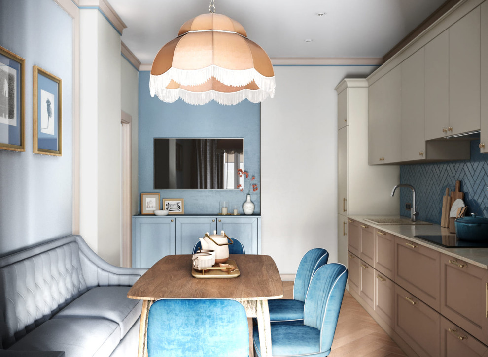 Квартира в голубых оттенках