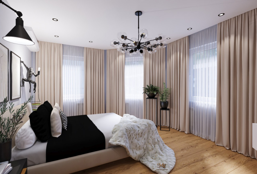 Готовый дизайн проект спальни "Шестой угол"