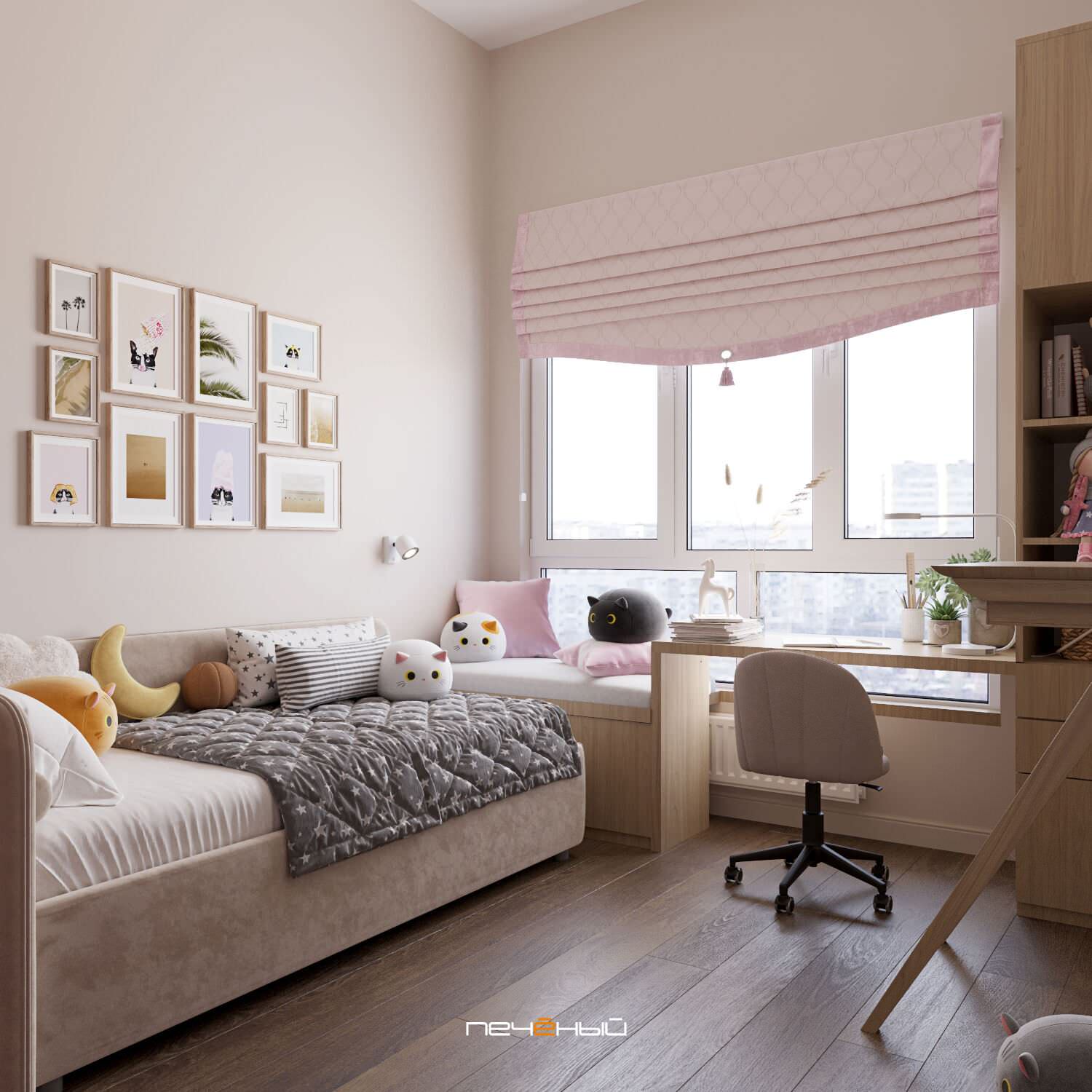 2024 Дизайн 4-комн. квартиры 90 м² в стиле неоклассика, Москва, ЖК GreenPark