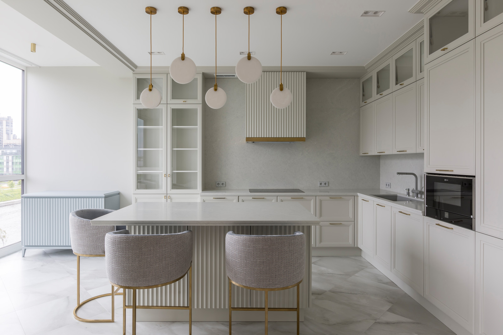 Обложка проекта: Teltos White Ice Кухня-столовая. Мебель Doorus