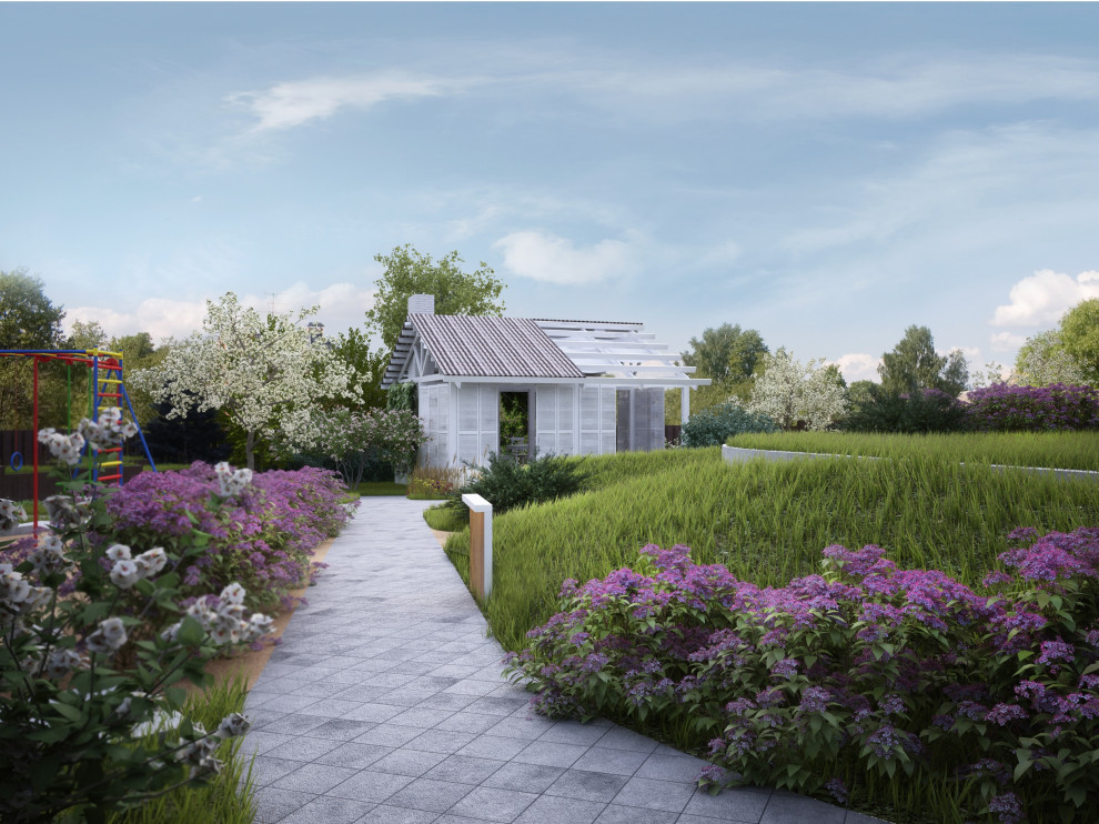 Ландшафтная архитектура участка частного дома в Красноярске