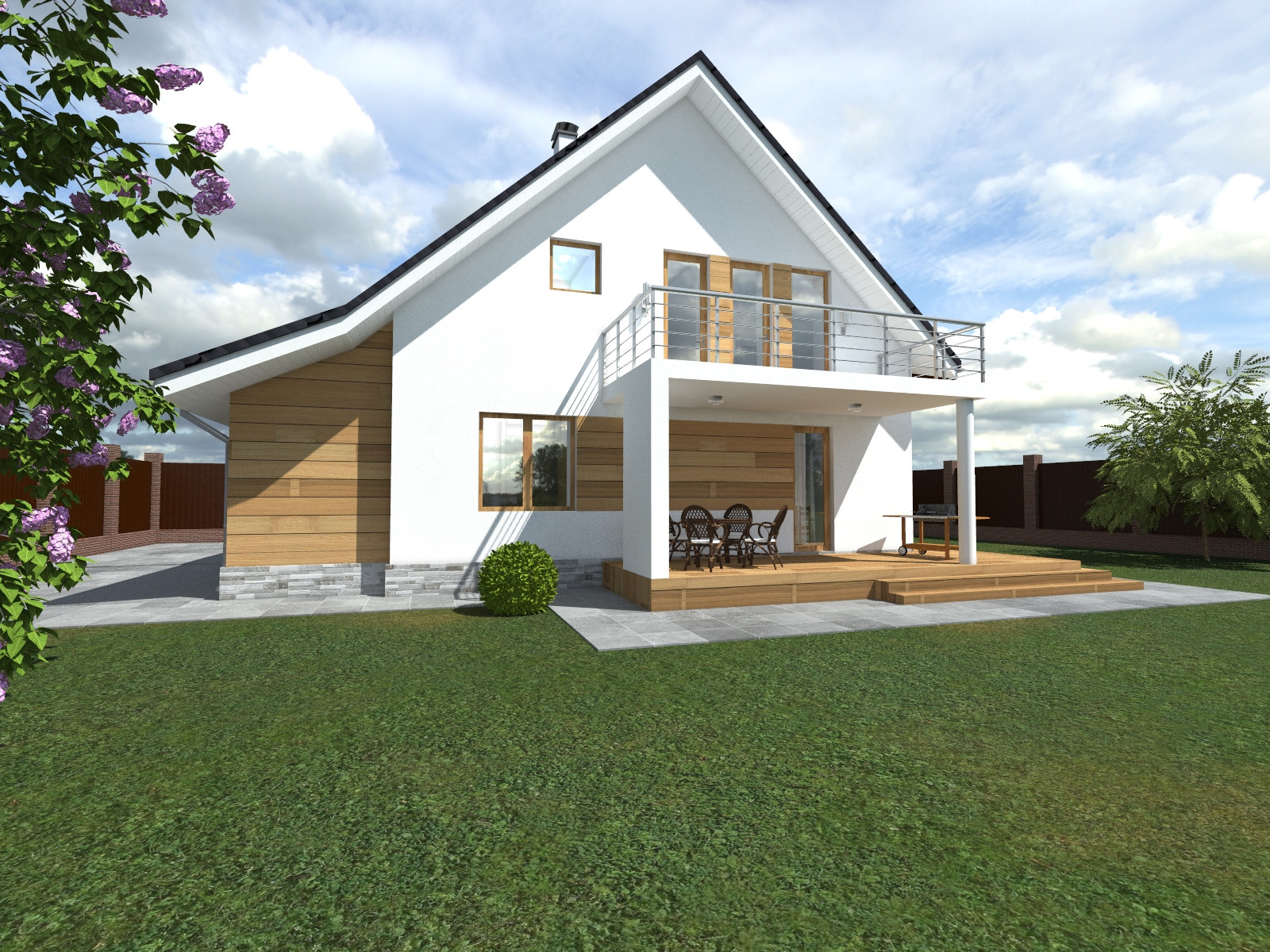 Коттедж в разной отделке