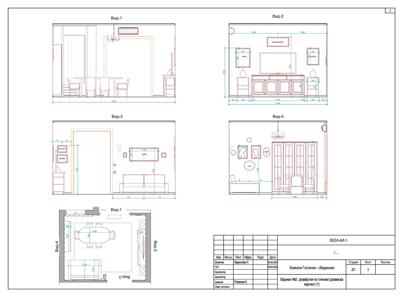 Квартира - Расстановка мебели, развеска картин.