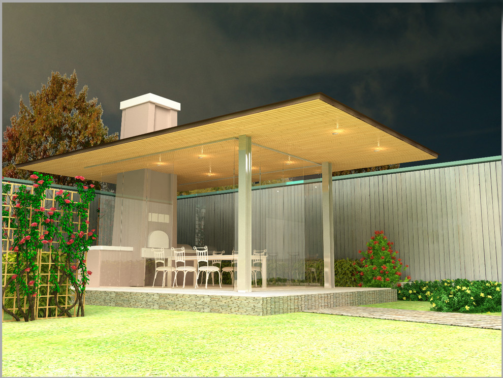 Садовый павильон с барбекю