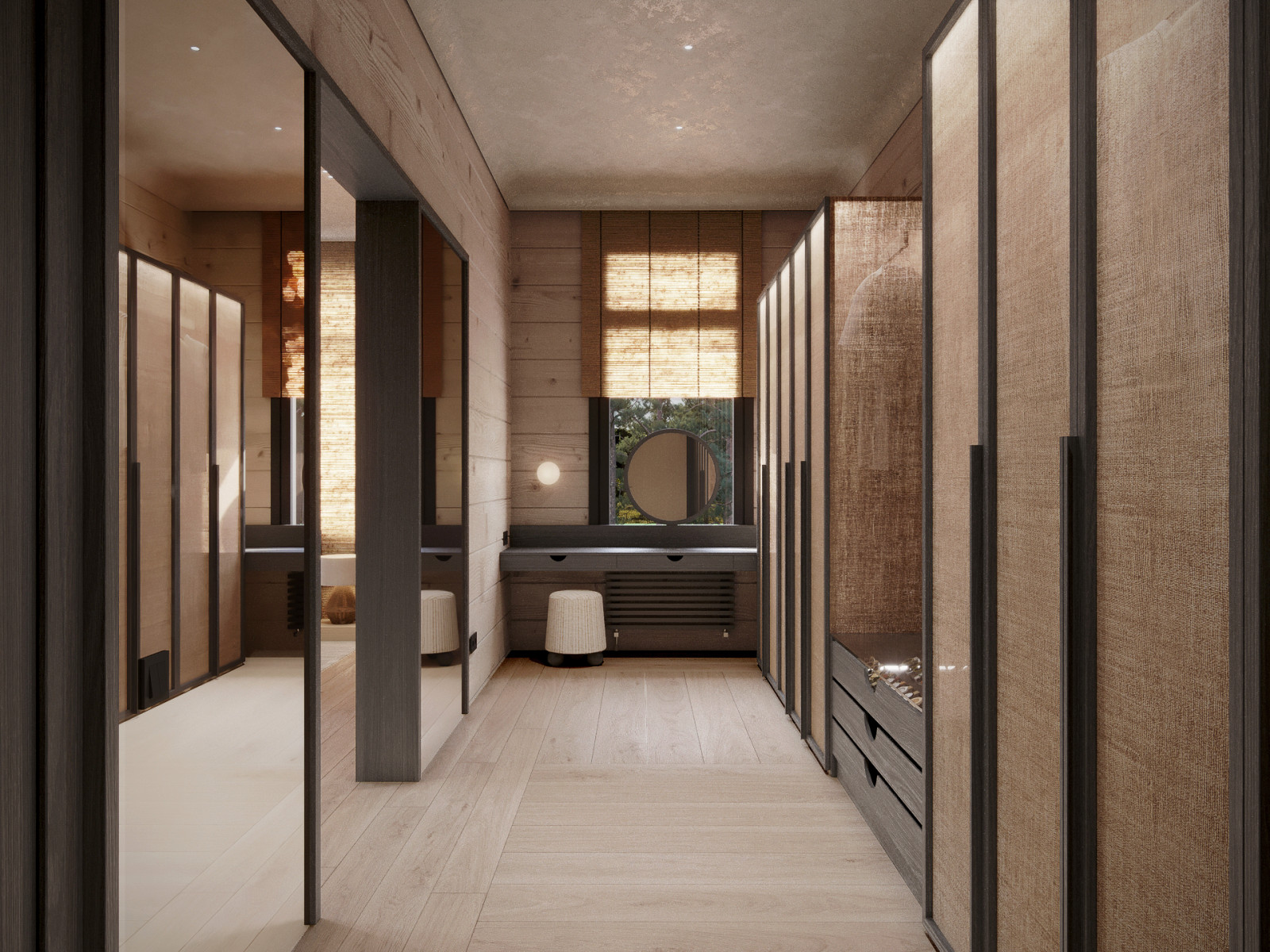 Интерьер подмосковного брусового дома компании Honka