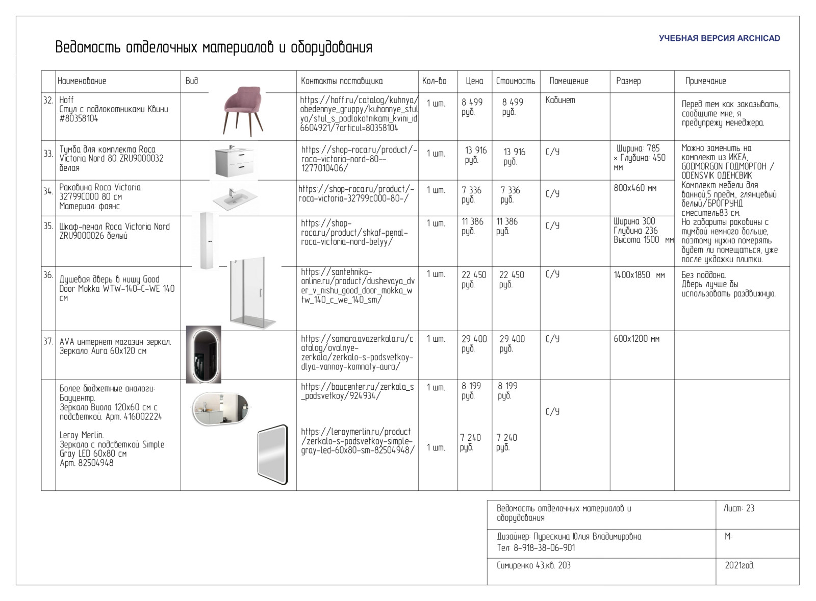 дизайн-проект 3-х комнатной квартиры