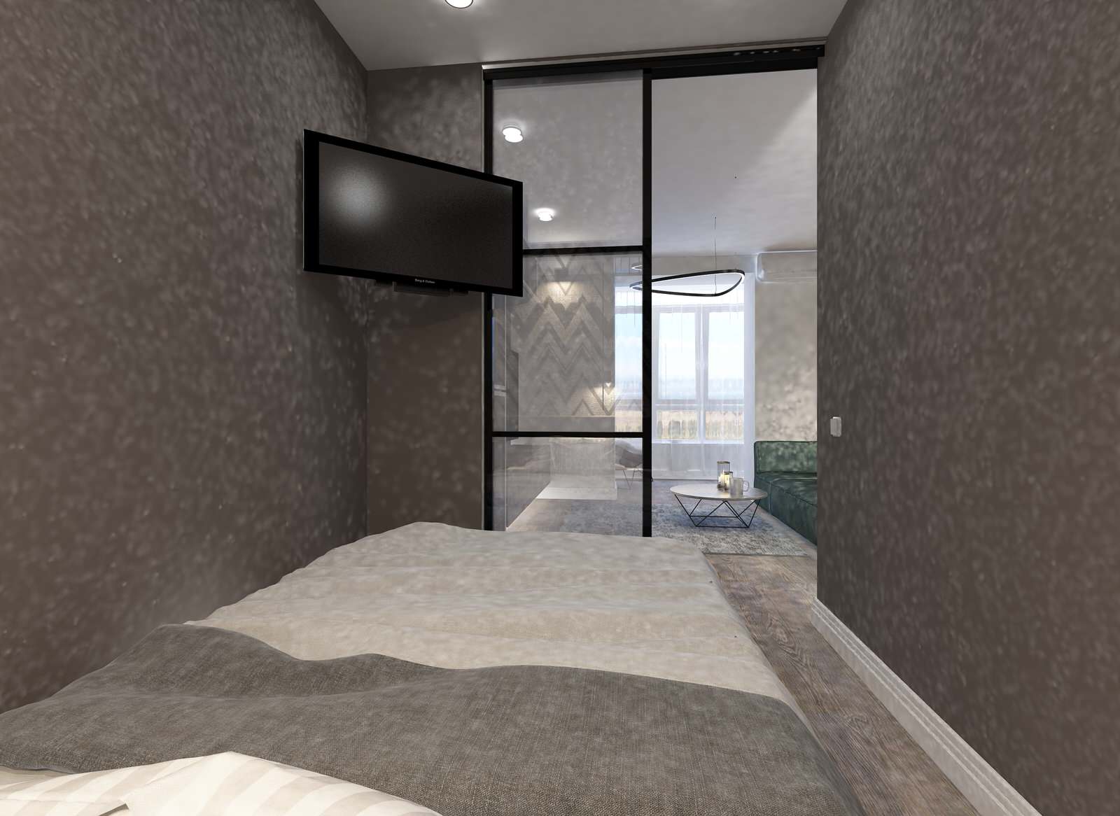 дизайн квартиры 42 кв.м ЖК Булгаковский парк