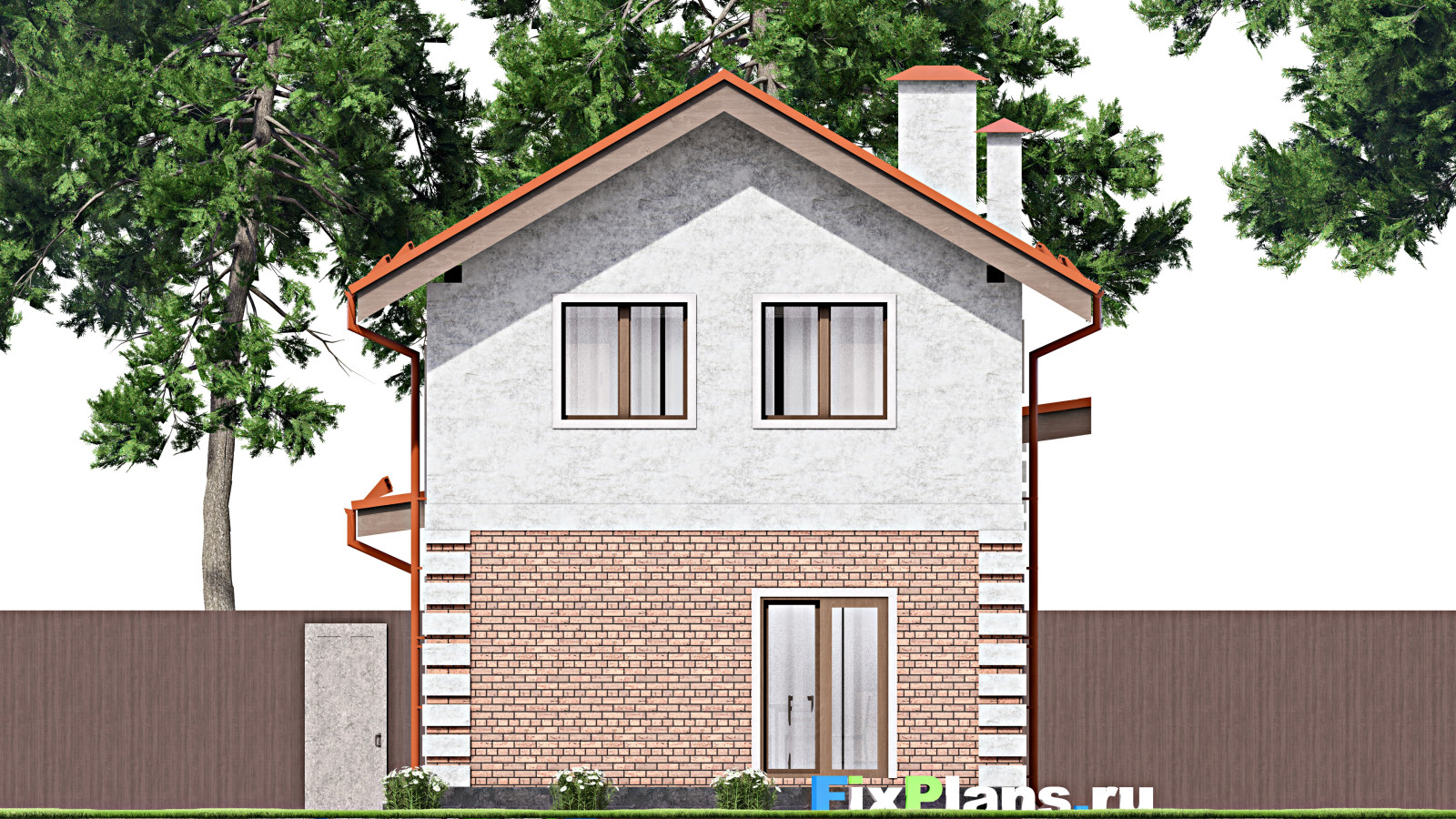 Проект двухэтажного дома 17х7 м S134м2 F-14687