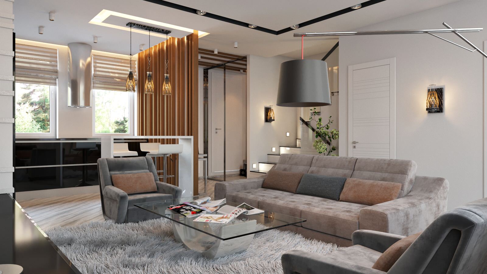 Дизайн проект таун хауса в стиле эко - минимализм