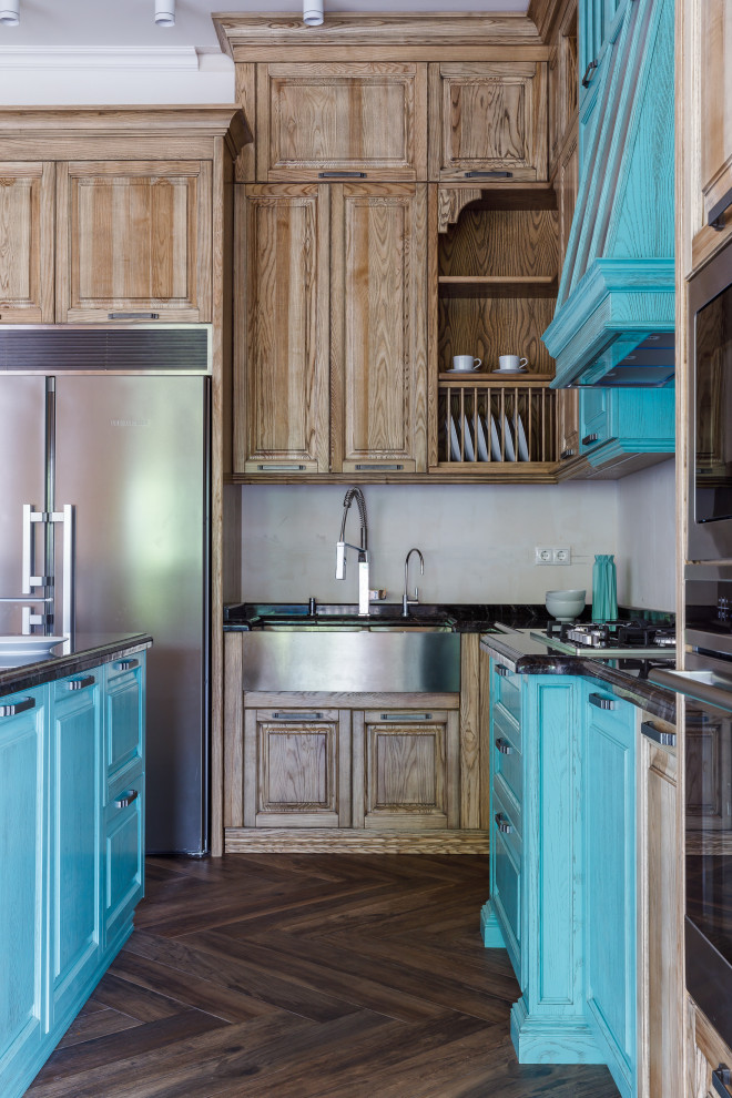 Кухня в бирюзовых оттенках