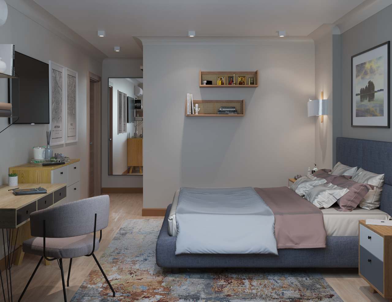 Мидсенчури по-московски. 3-х комнатная квартира 75 кв.м. на Юго-Западе