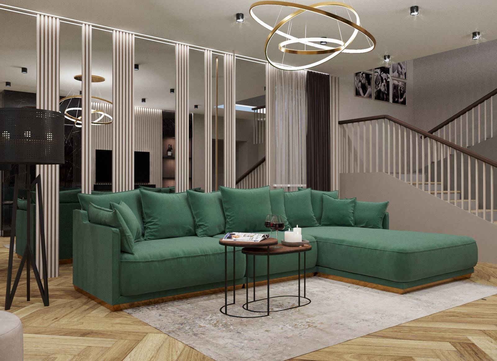 Дизайн проект гостиной в загородном доме