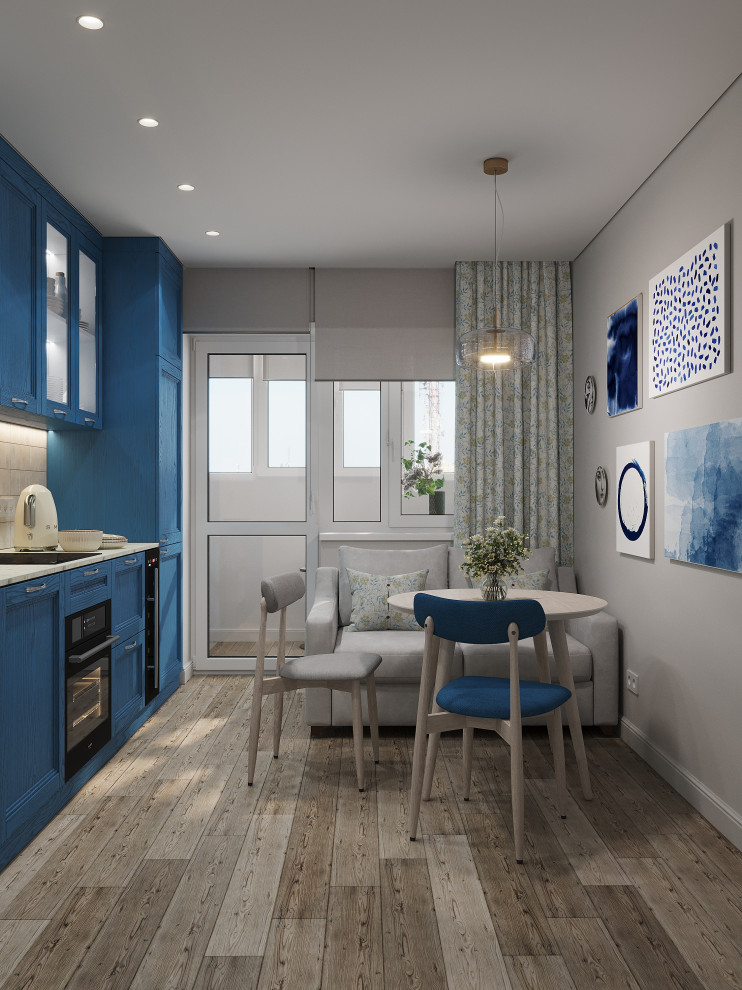 Интерьер квартиры с синими акцентами