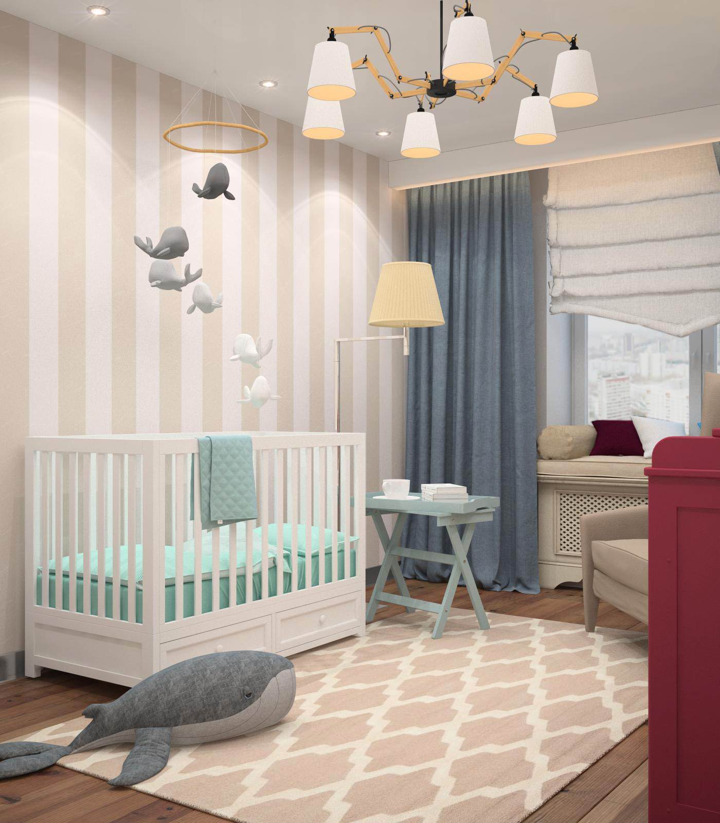 Дизайн-проект трехкомнатной квартиры "Над облаками"