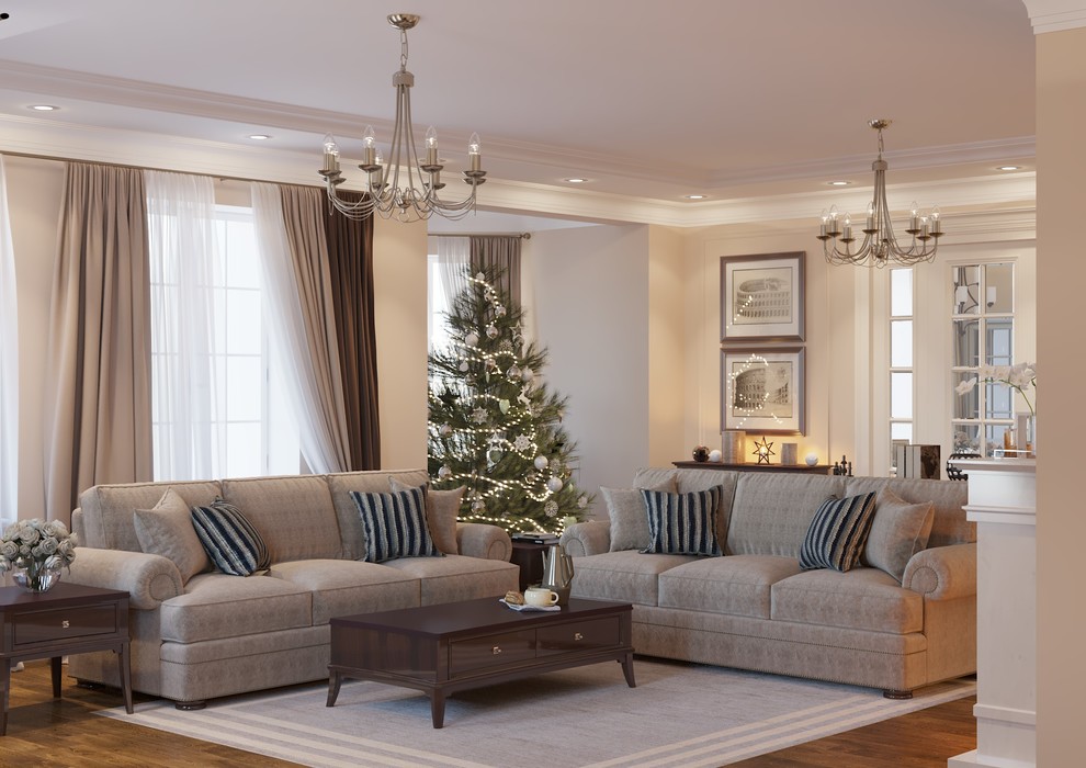 Неоклассика в интерьере гостиной