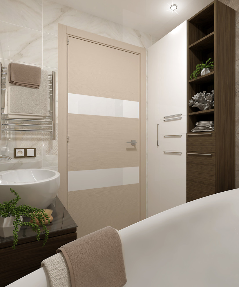 Дизайн интерьера ванной для квартиры в ЖК "Дельфин"