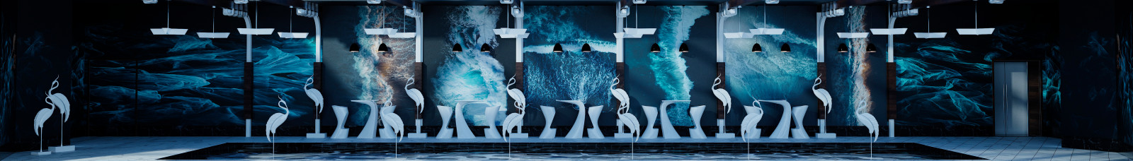 Дизайн проект интерьера бассейна