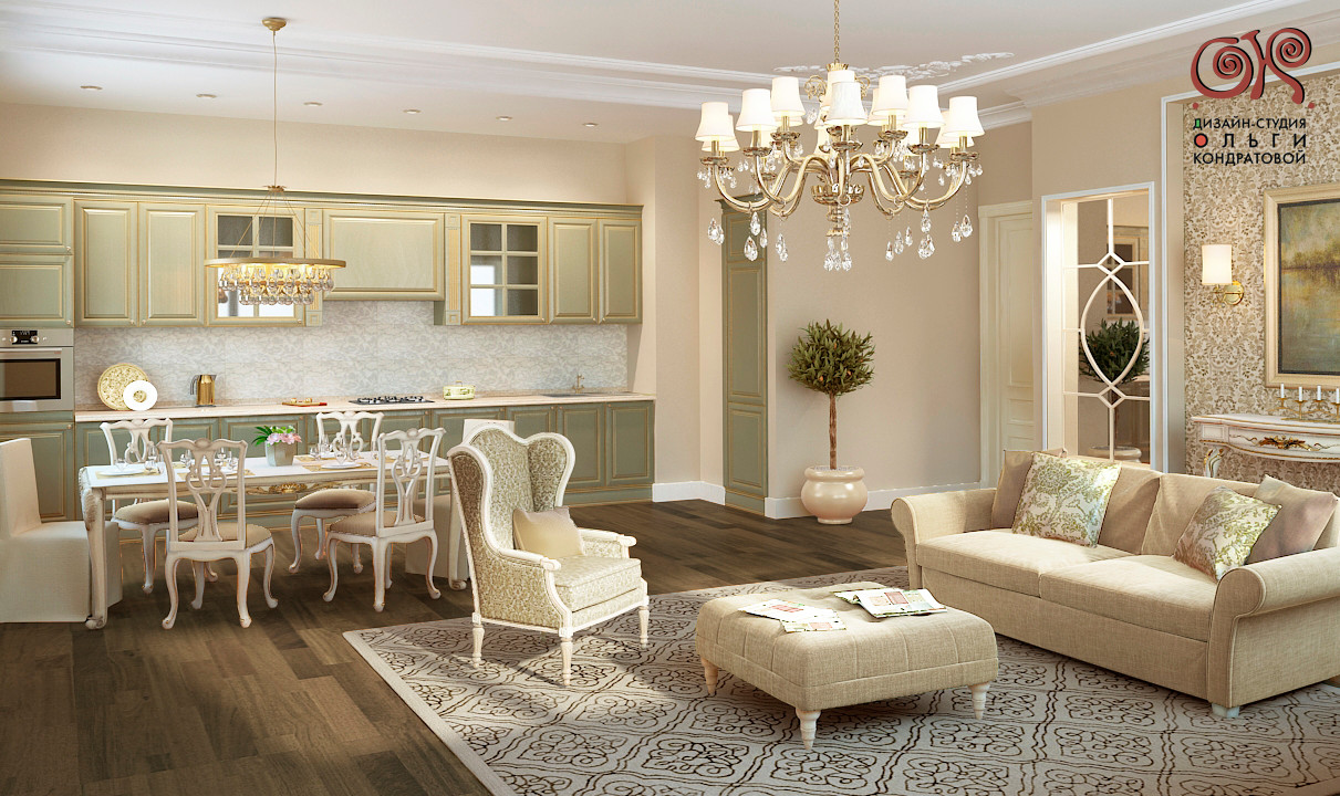 Дизайн квартиры в классическом стиле. 15 фото 2016 года
