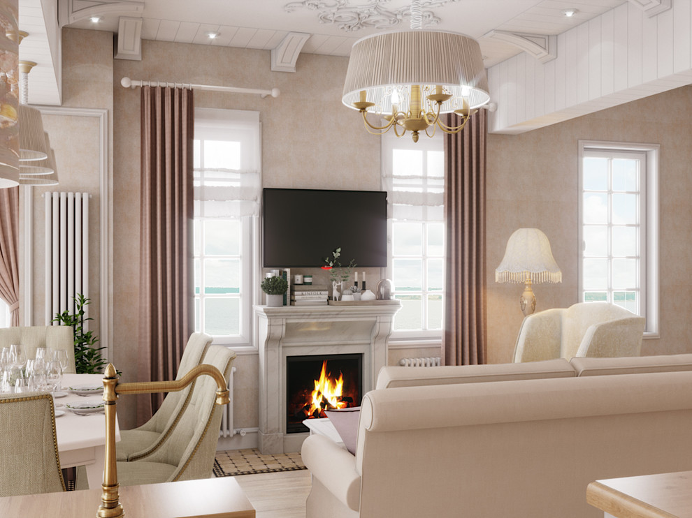 Обложка проекта: Кухня-гостиная в проекте таунхауса