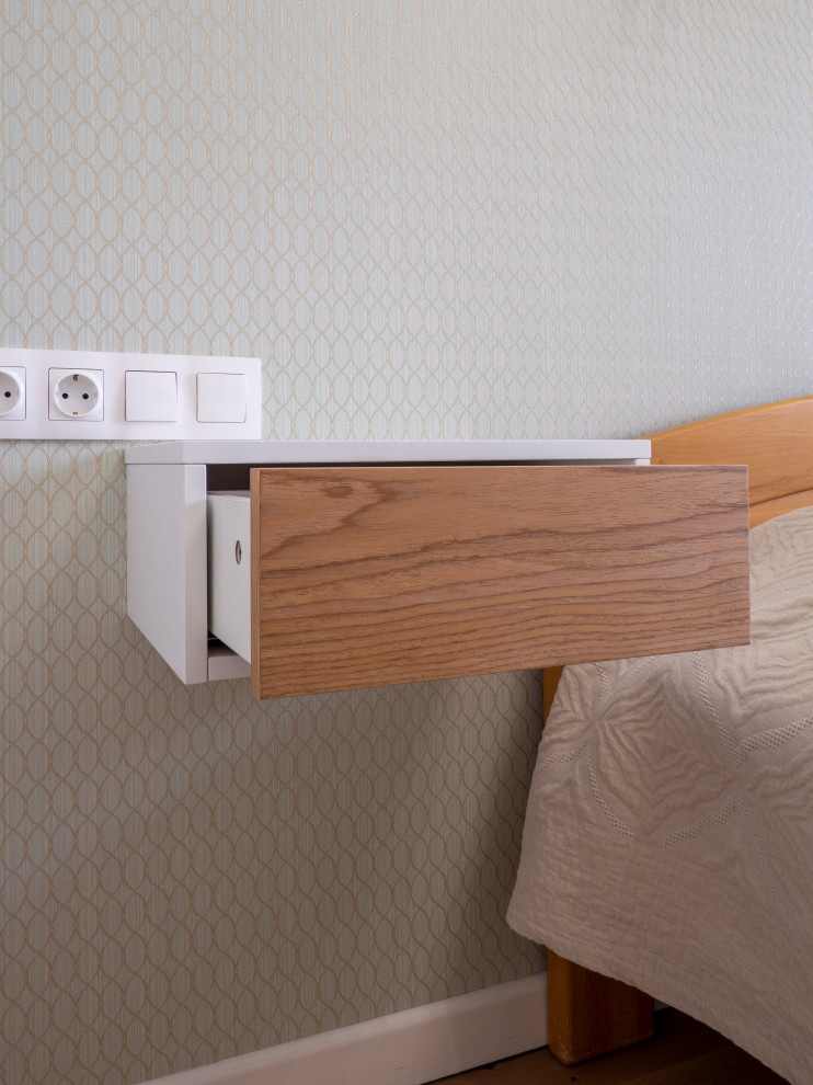 Меблировка спальни и кабинета в светло-мятном цвете