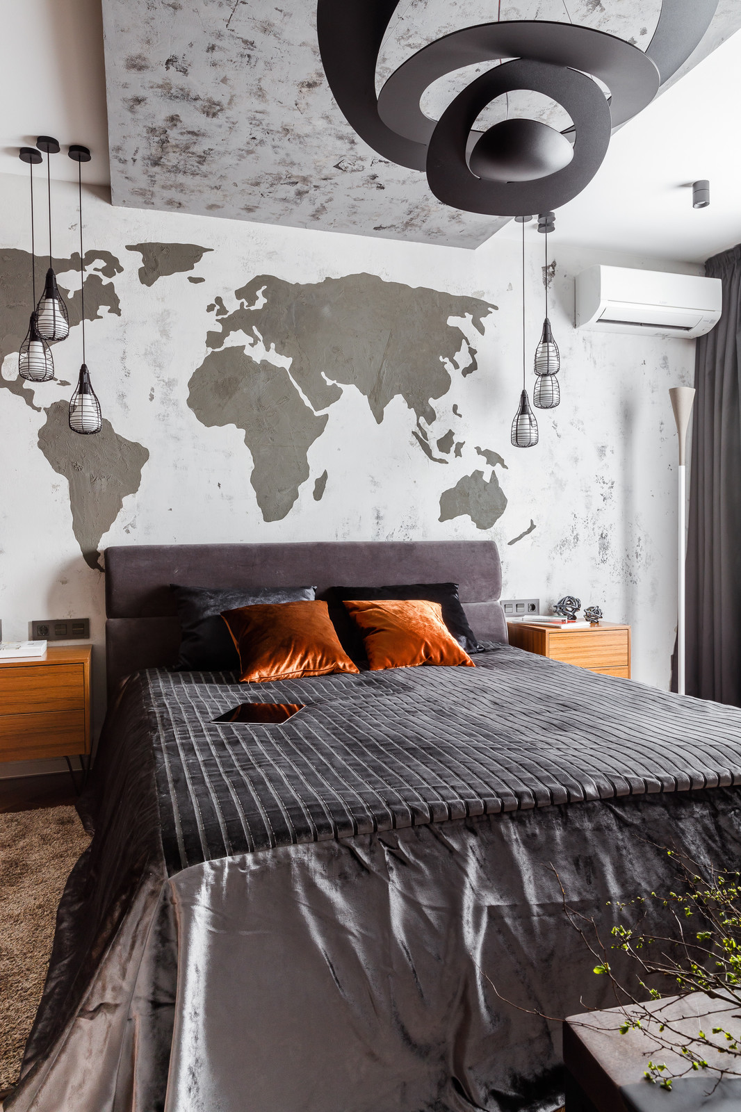 Фото спальни реализованного проекта квартиры ЖК "Центральный"