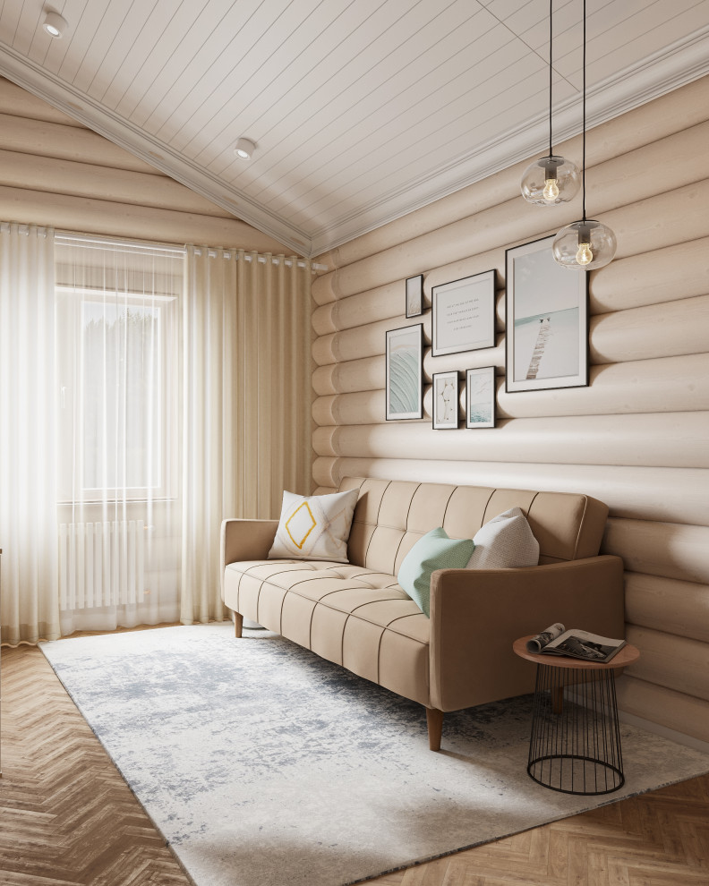 Авторский дом из бревна 135 м² для семьи с двумя детьми в КП Золотые Сосны