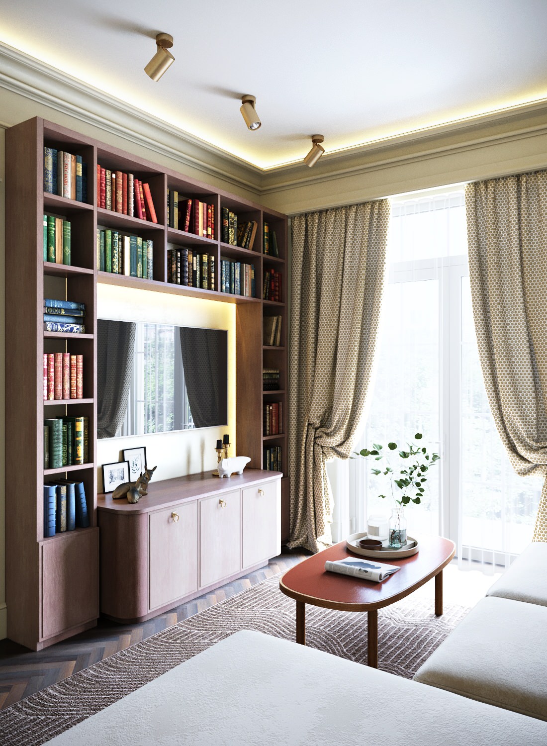 Кораллово-оливковый микс