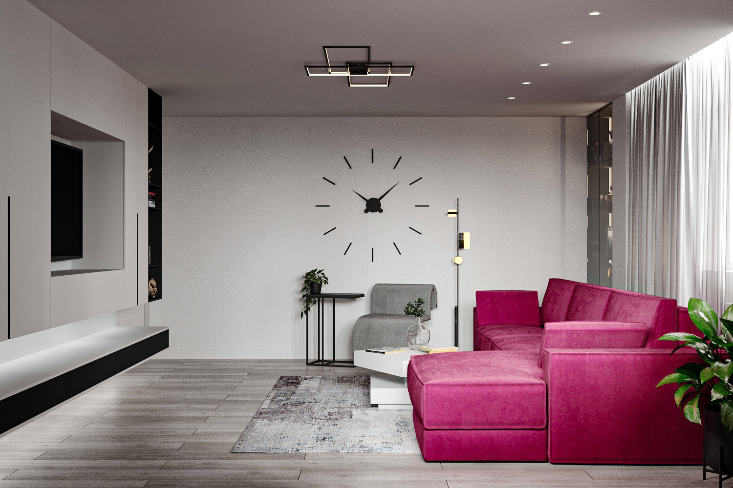 Минималистичная квартира с перетекающими гармоничными пространствами.