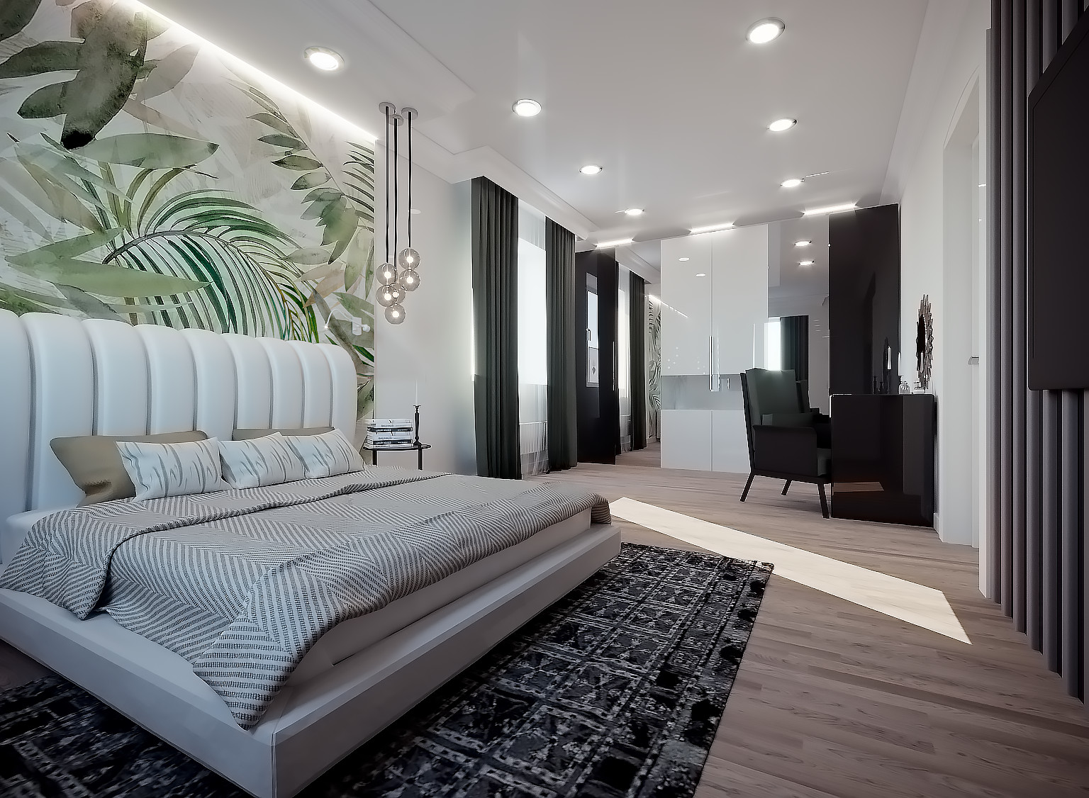 Проект спальни и гостиной