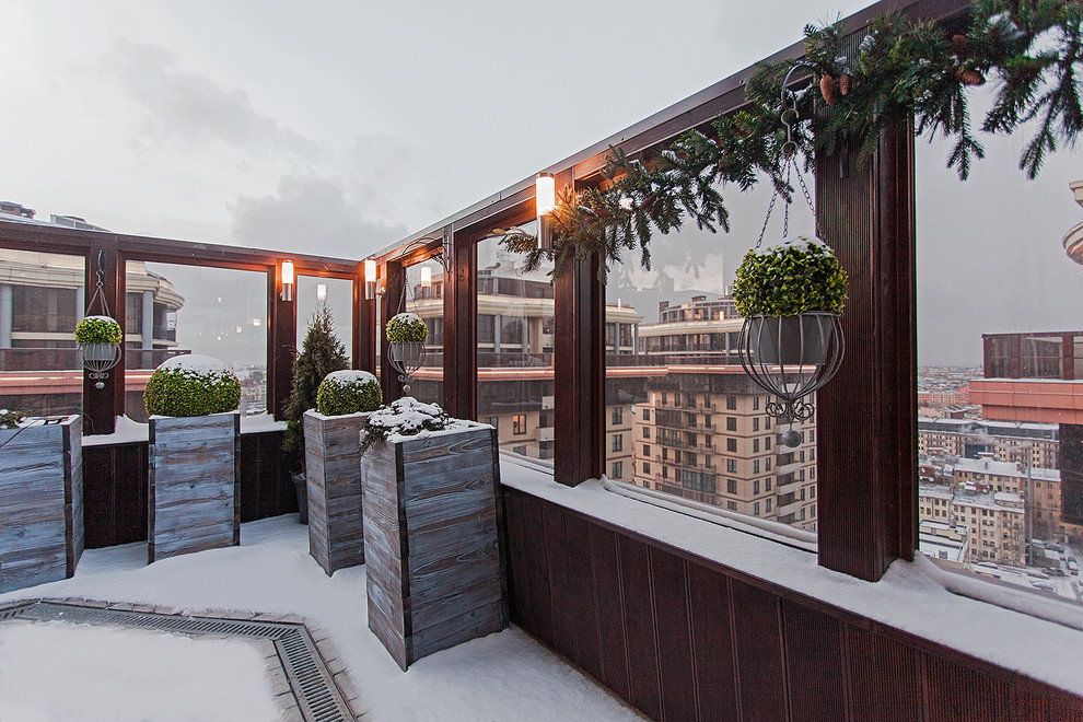 Терраса 18, кашпо из обожженного дерева от Suntan WOOD