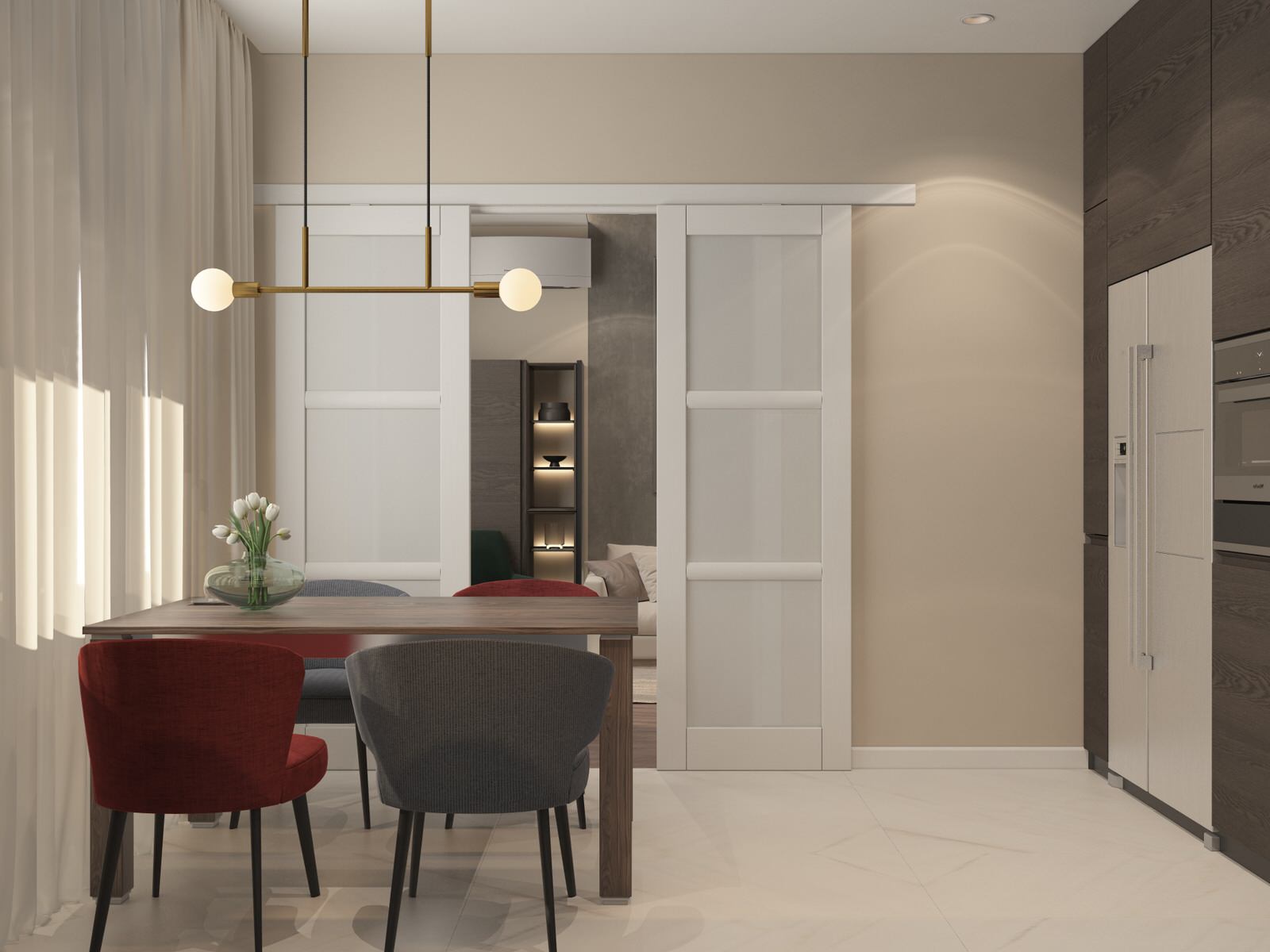 Кухня - гостиная в ЖК Венский Лес