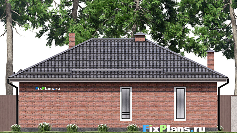 Проект одноэтажного дома 7х6м S32м2 F-15542