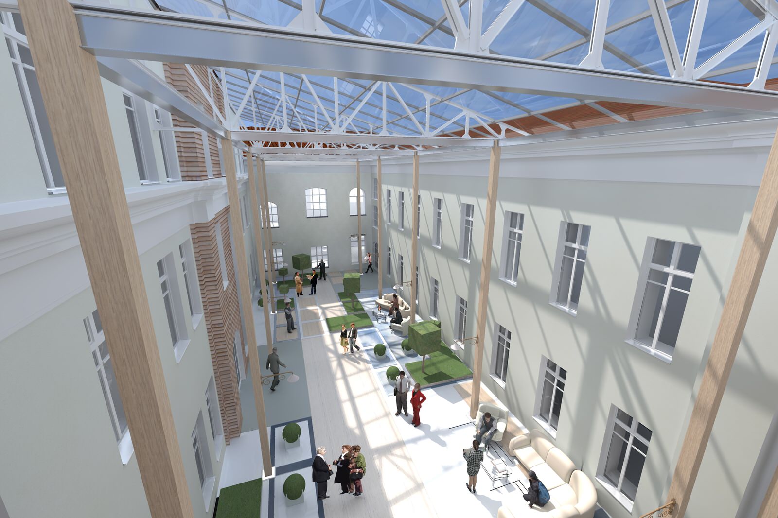 Реконструкция внутреннего двора. 2010г