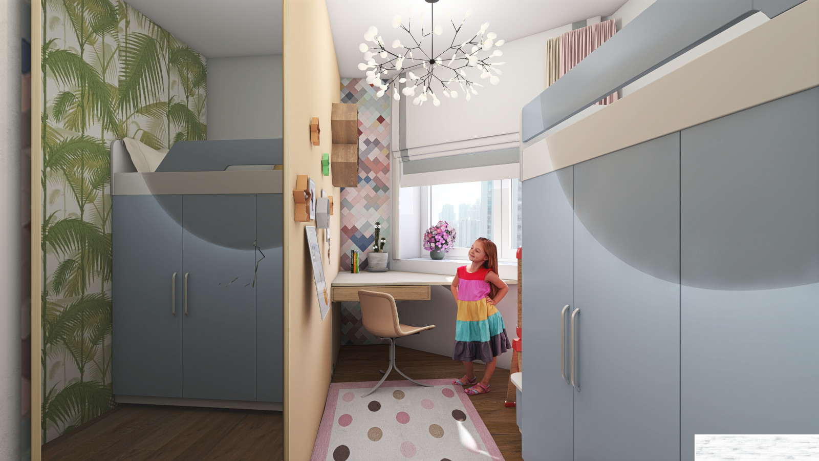 как переделать одну комнату с двумя окнами на две?